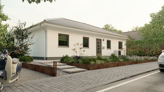 Bungalow 110 mit separatem Gästebereich und moderner Außenansicht